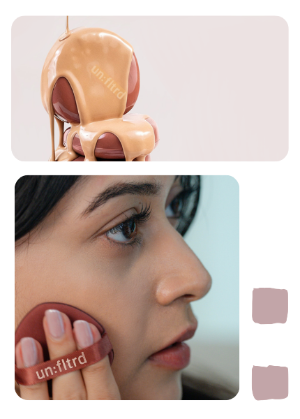 skin tint cushion foundation for real, skin-like finish